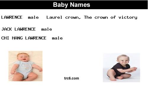 lawrence baby names
